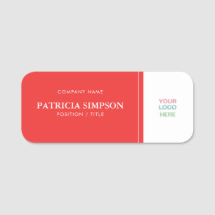 Poppy Red and White i mode: Elegant Unik Namnbricka