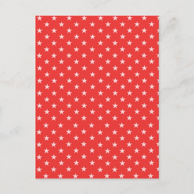 Poppy Red and White Stars Vykort (Framsida)