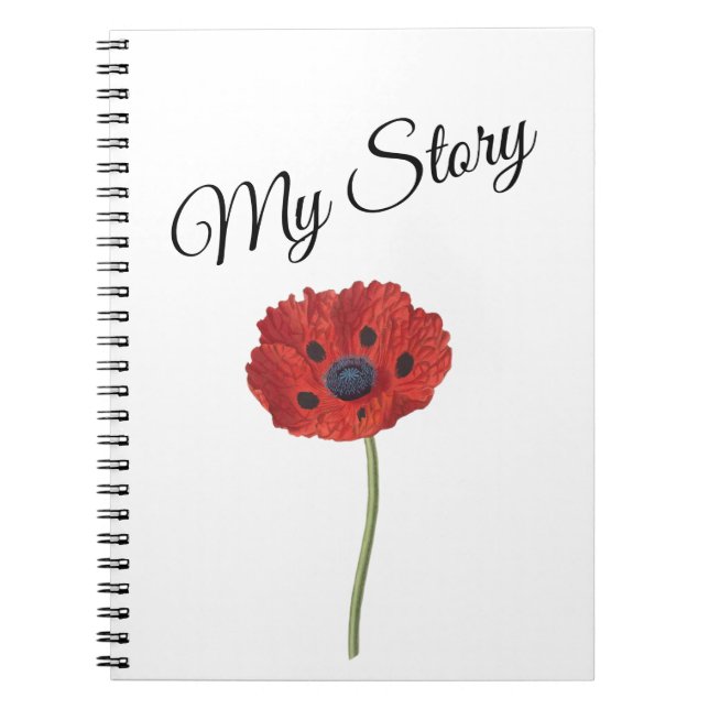 Poppy Red Anteckningsbok (Framsidan)
