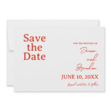 Poppy Red & Benvit Modern Bröllop