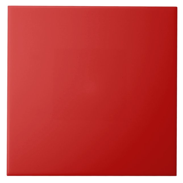 POPPY RED (fast, djupt röd färg) ~ Kakelplatta (Framsidan)