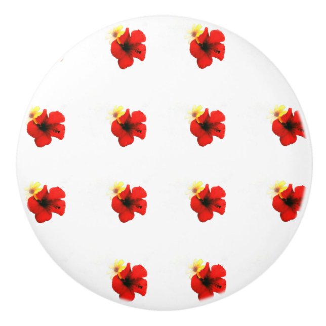 POPPY RED FLOWER MÖNSTER KNOPP (Framsidan)