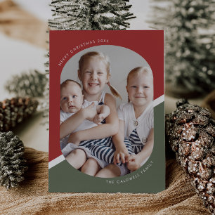 POPPY Red Grönt - Julfoto i Julafton-familjen Julkort