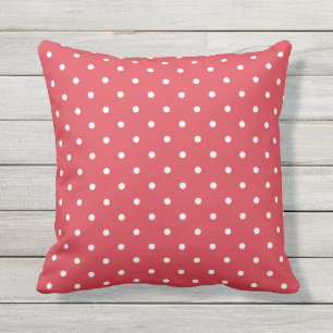 Poppy Red Pillows - Polka Dot Utomhuskudde