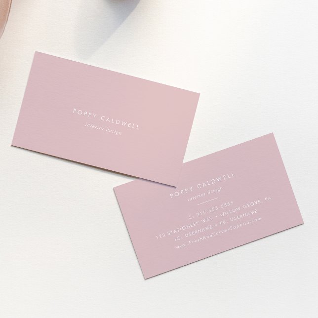 POPPY  Rosa Modern Esthetician Beauty Salon Visitkort (POPPY Blush Pink Modern Esthetician Beauty Salon Business Card)