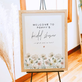 POPPY Rustic Wildbloms Möhippa Välkommen Poster