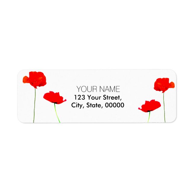 POPPY-samling 04 Returetiketter Returadress Etikett (Framsidan)