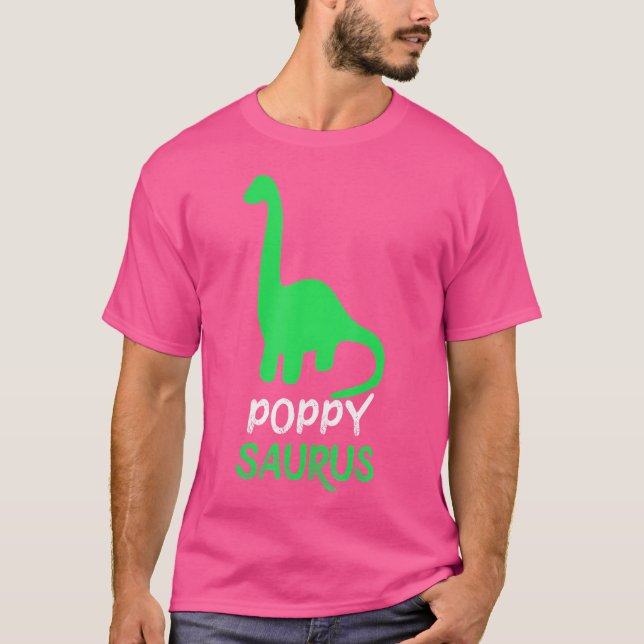 Poppy-Saurus Funny Dino Dinosaur Poppysaurus T Shirt (Framsida)