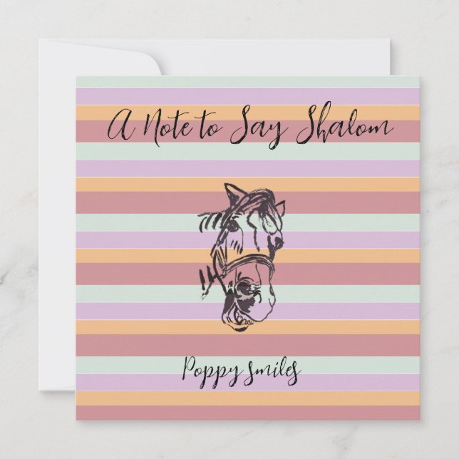 Poppy smiles candy rand Sticker Inbjudningar (Framsida)