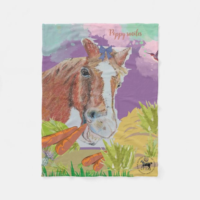 Poppy Smiles Fleecefilt (Framsidan)