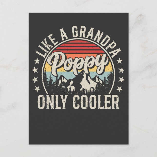 Poppy som en farfar, bara coolare Retro Vykort (Framsida)