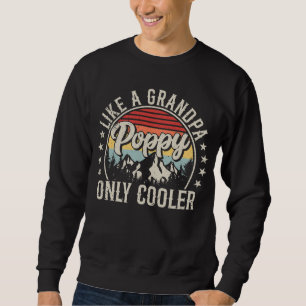 Poppy som en morfar-ensam Cooler Retro Manar Lång Ärmad Tröja