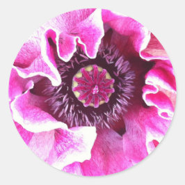 Poppy Sticker Runt Klistermärke