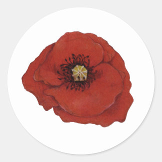 Poppy Stickers Runt Klistermärke