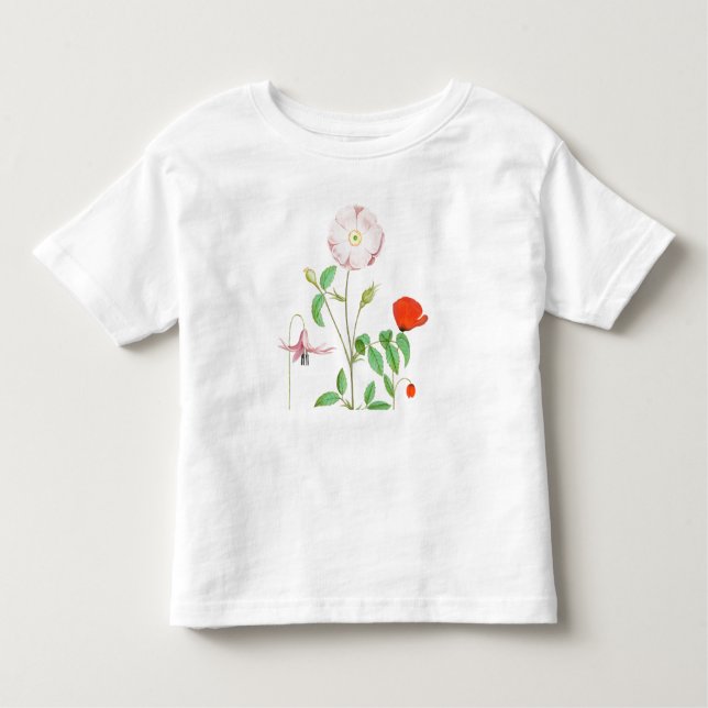 POPPY T-SHIRT SMÅBARN ANPASSAT NAMN (Framsida)