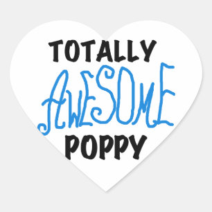 Poppy T-shirts och GIfts från Fantastisk Hjärtformat Klistermärke