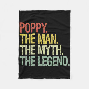 Poppy the Man the Myth the Legend Far Gift Fleecefilt