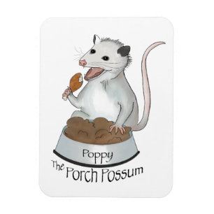 Poppy the Porch Possum Flesum Flesum-magnet Magnet