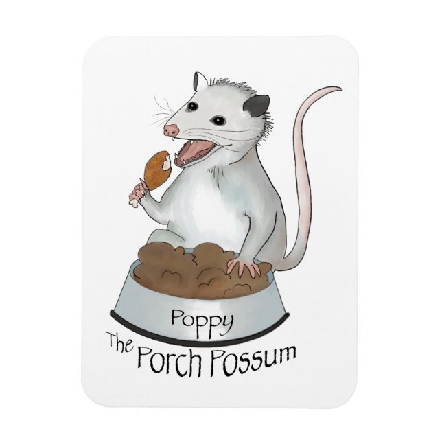 Poppy the Porch Possum Flesum Flesum-magnet Magnet (Vertikal)