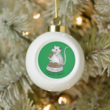 Poppy the Porch Possum jul Ornament