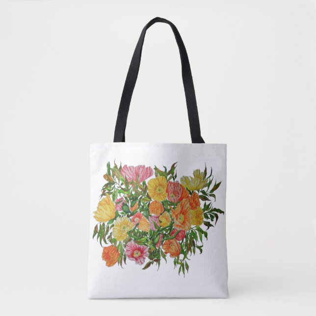 Poppy Tote Bag Tygkasse (Framsida)