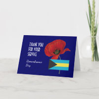 Poppy | Veteraner | BAHAMAS Flagga | REMEMBRANSDAG