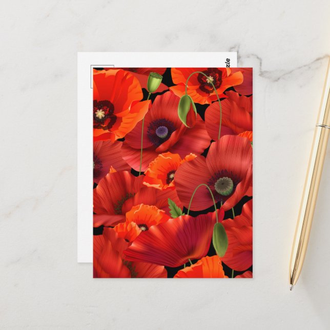 Poppy Vykort (Fram/Back In Situ)