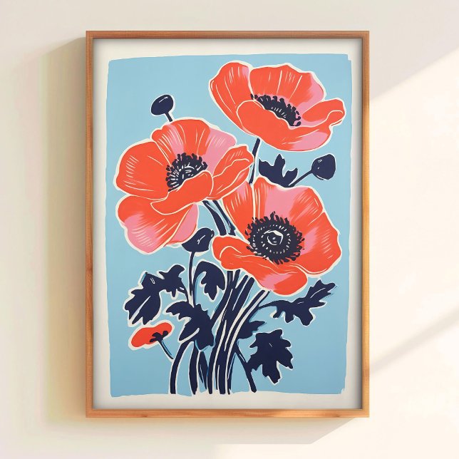 Poppy Wall Art Poppy Print Download Red Poppy Post Poster (Skapare uppladdad)