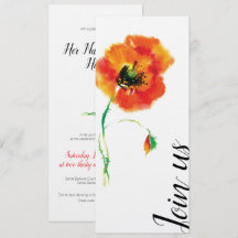Poppy Wedding-inbjudan