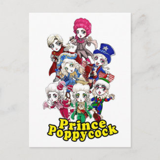 Poppycock Party Postkort Vykort