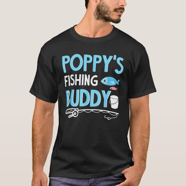 Poppys fiskevän rolig skjorta t shirt (Framsida)