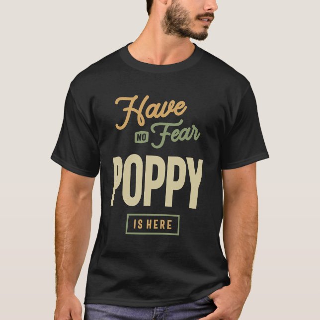 Poppy's Superhjälte Squad - Pappa och Grandpa T Shirt (Framsida)