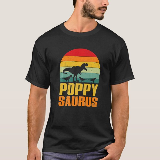 Poppysaurus Rex Dinosaur Poppy Saurus Family Match T Shirt (Framsida)
