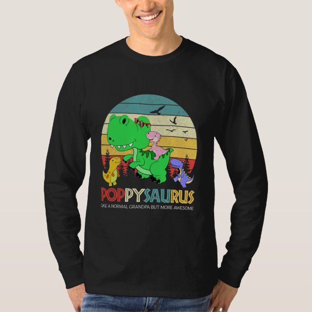Poppysaurus som en vanlig morfar men mer t shirt (Framsida)