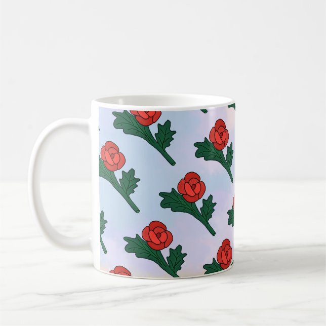 Poprose  kaffemugg (Vänster)