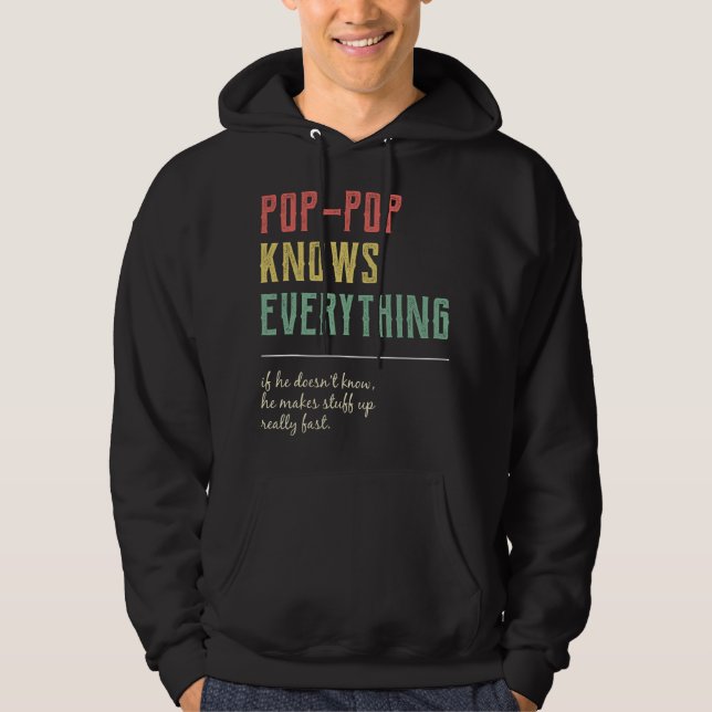 Pops åt farfar, Pop-Pop vet allt Hoodie (Framsida)