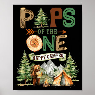 Pops av den lyckliga campingen 1-års camping  poster
