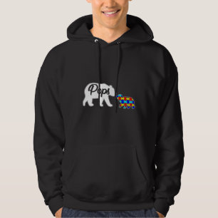 Pops Bear Autism Awareness Kärlek Support Family A Hoodie