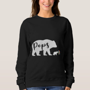 Pops Bear Autism Awareness Kärlek Support Family A T Shirt