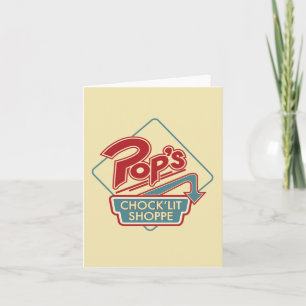 Pop's Chock'Lit Shoppe Red Logotyp Anteckningskort