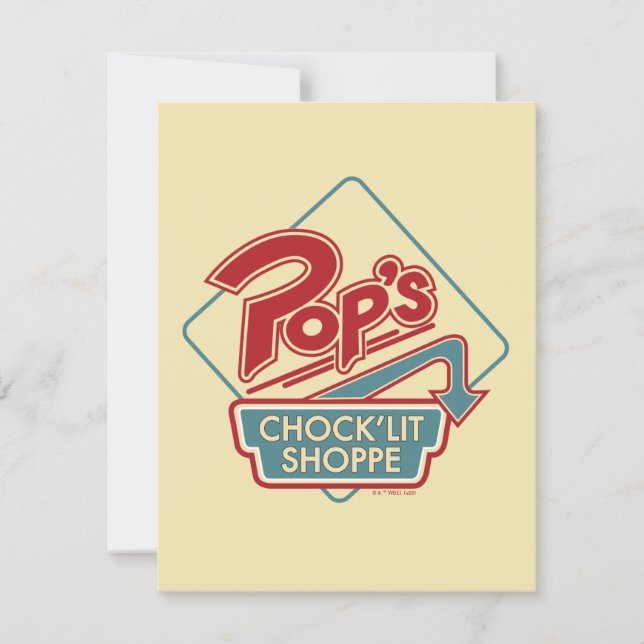 Pop's Chock'Lit Shoppe Red Logotyp Anteckningskort (Framsida)