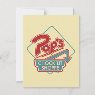 Pop's Chock'Lit Shoppe Red Logotyp Anteckningskort