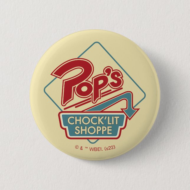 Pop's Chock'Lit Shoppe Red Logotyp Knapp (Framsida)