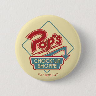 Pop's Chock'Lit Shoppe Red Logotyp Knapp