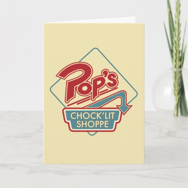Pop's Chock'Lit Shoppe Red Logotyp Kort (Framsida)