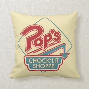 Pop's Chock'Lit Shoppe Red Logotyp Kudde