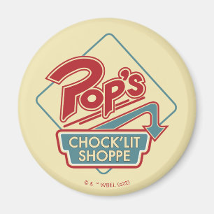 Pop's Chock'Lit Shoppe Red Logotyp Magnet