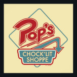 Pop's Chock'Lit Shoppe Red Logotyp Poster<br><div class="desc">Riverdale | Pop's Chock'Lit Shoppe logotyp i rött och blått.</div>