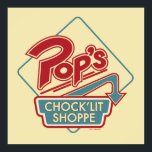 Pop's Chock'Lit Shoppe Red Logotyp Poster<br><div class="desc">Riverdale | Pop's Chock'Lit Shoppe logotyp i rött och blått.</div>