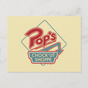 Pop's Chock'Lit Shoppe Red Logotyp Vykort